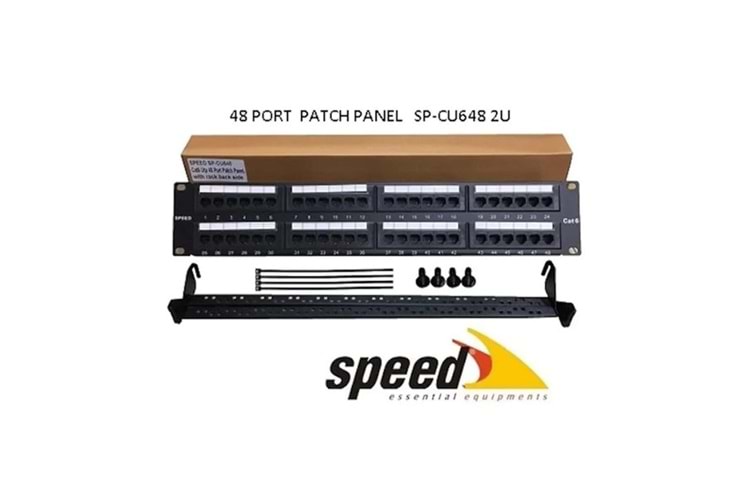 SPEED 2U 48port Cat6 Utp Patch Panel SP-CU648