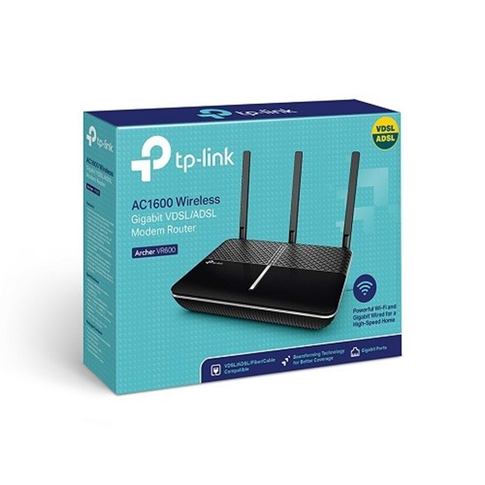 TP-LINK Archer VR600 1600mbps AC1600 Dual Band VDSL Fiber 3G-4G Modem Router