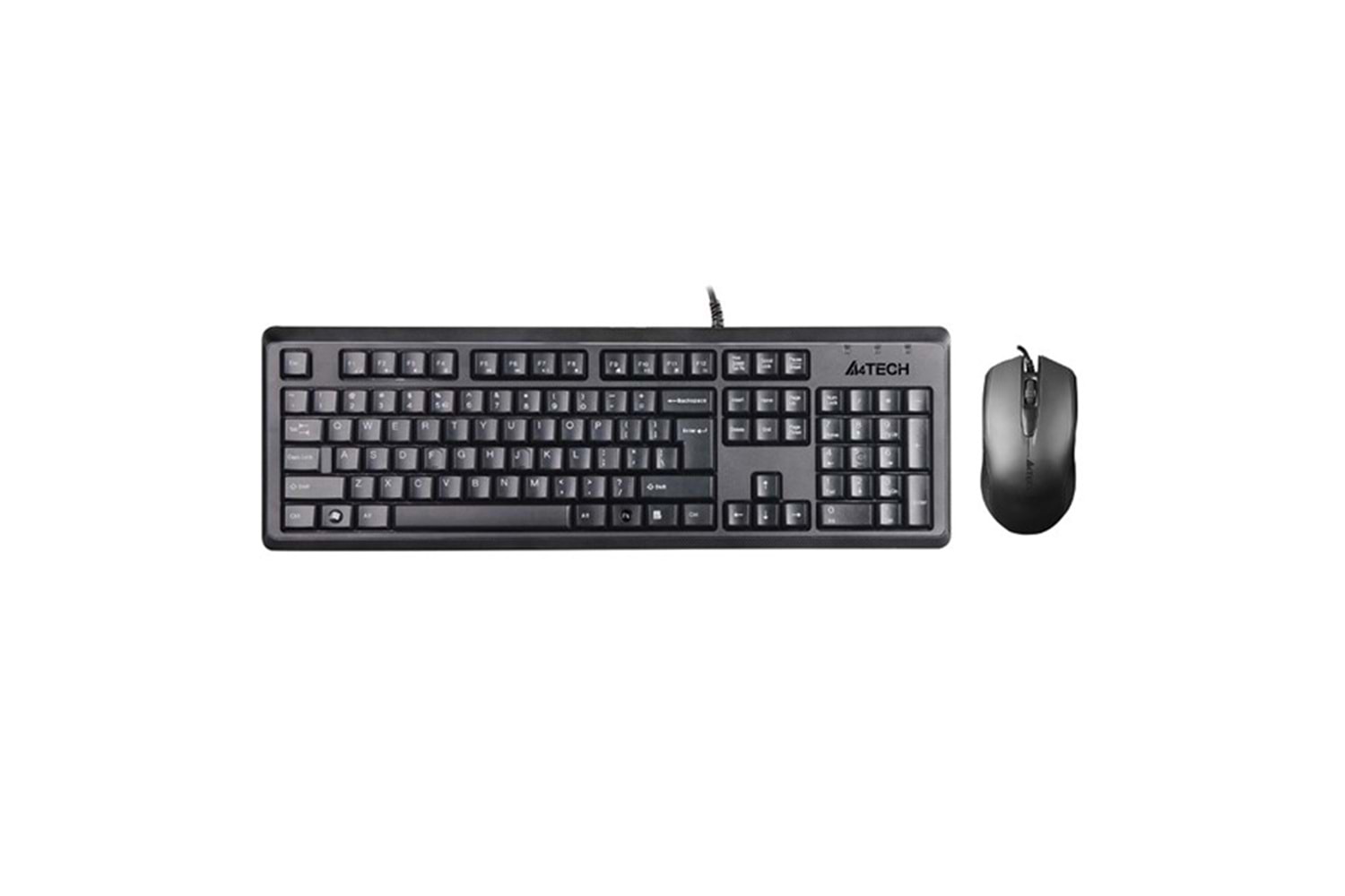 A4 TECH KR-9276 USB Q Trk Optic Mouse Suya Dayanıklı Siyah Multimedya Klavye - Mouse Set