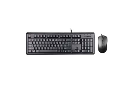 A4 TECH KR-9276 USB Q Trk Optic Mouse Suya Dayanıklı Siyah Multimedya Klavye - Mouse Set