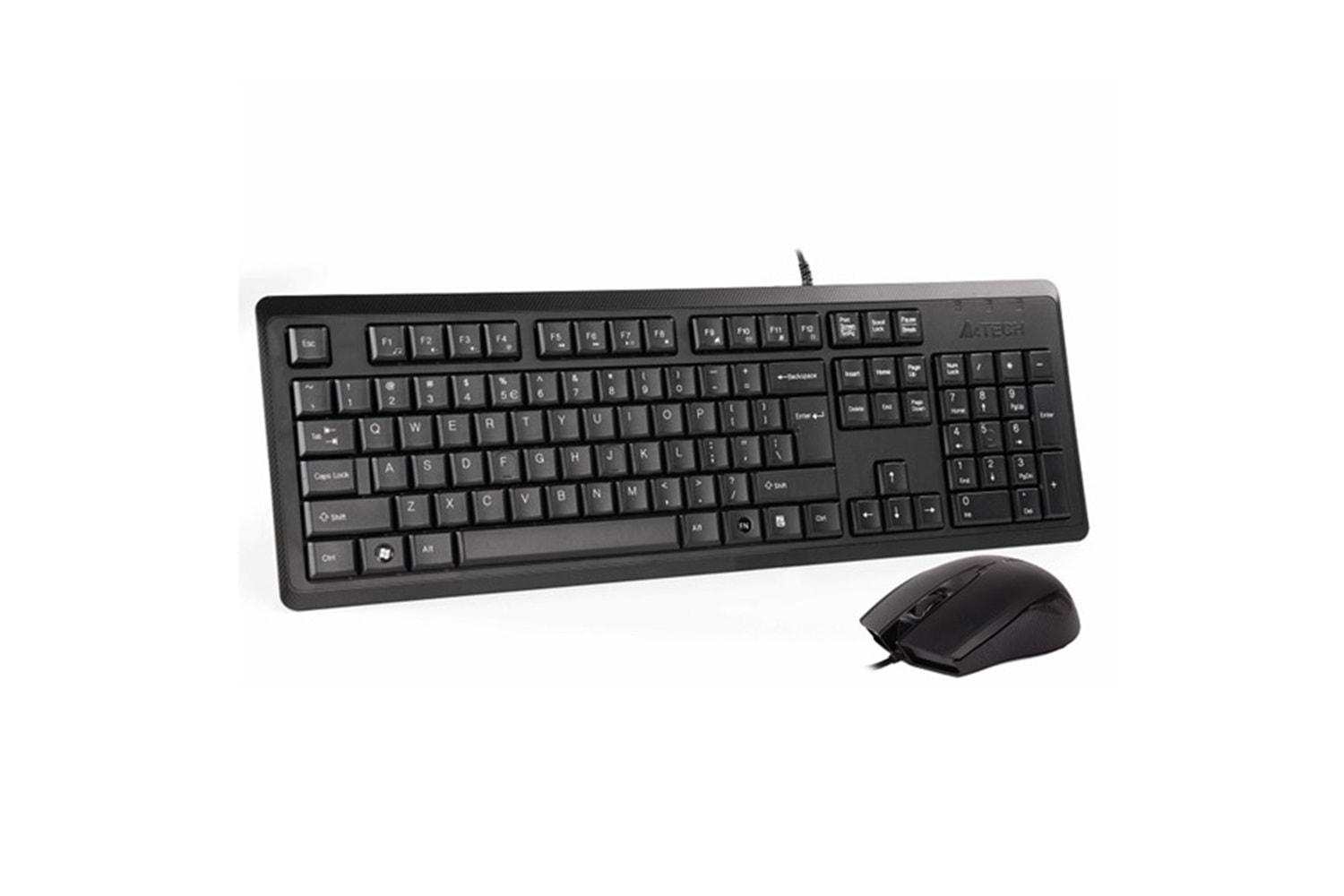 A4 TECH KR-9276 USB Q Trk Optic Mouse Suya Dayanıklı Siyah Multimedya Klavye - Mouse Set