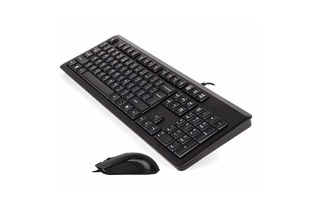 A4 TECH KR-9276 USB Q Trk Optic Mouse Suya Dayanıklı Siyah Multimedya Klavye - Mouse Set