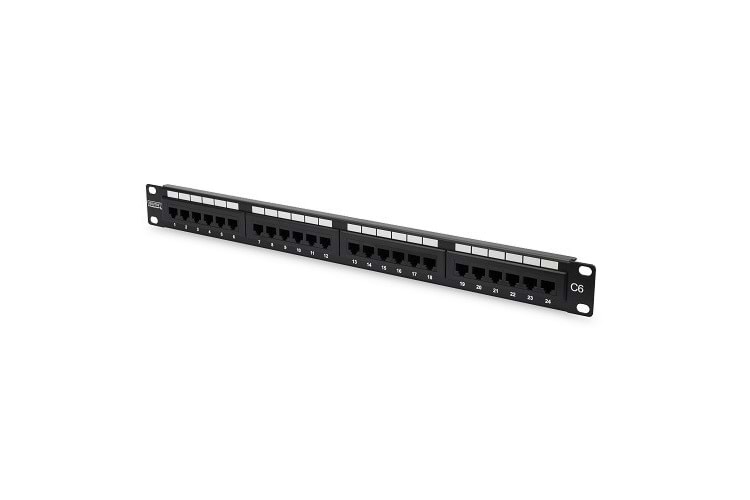 DIGITUS 1U 24port Cat6 Utp Bakır Patch Panel DN-91624U