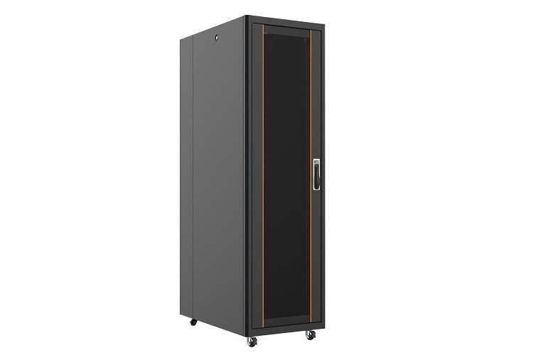 AGER 36U 600x1000mm Dikili Tip Siyah Kabinet Vega AG-VB36U6010S1 Cam Kapak