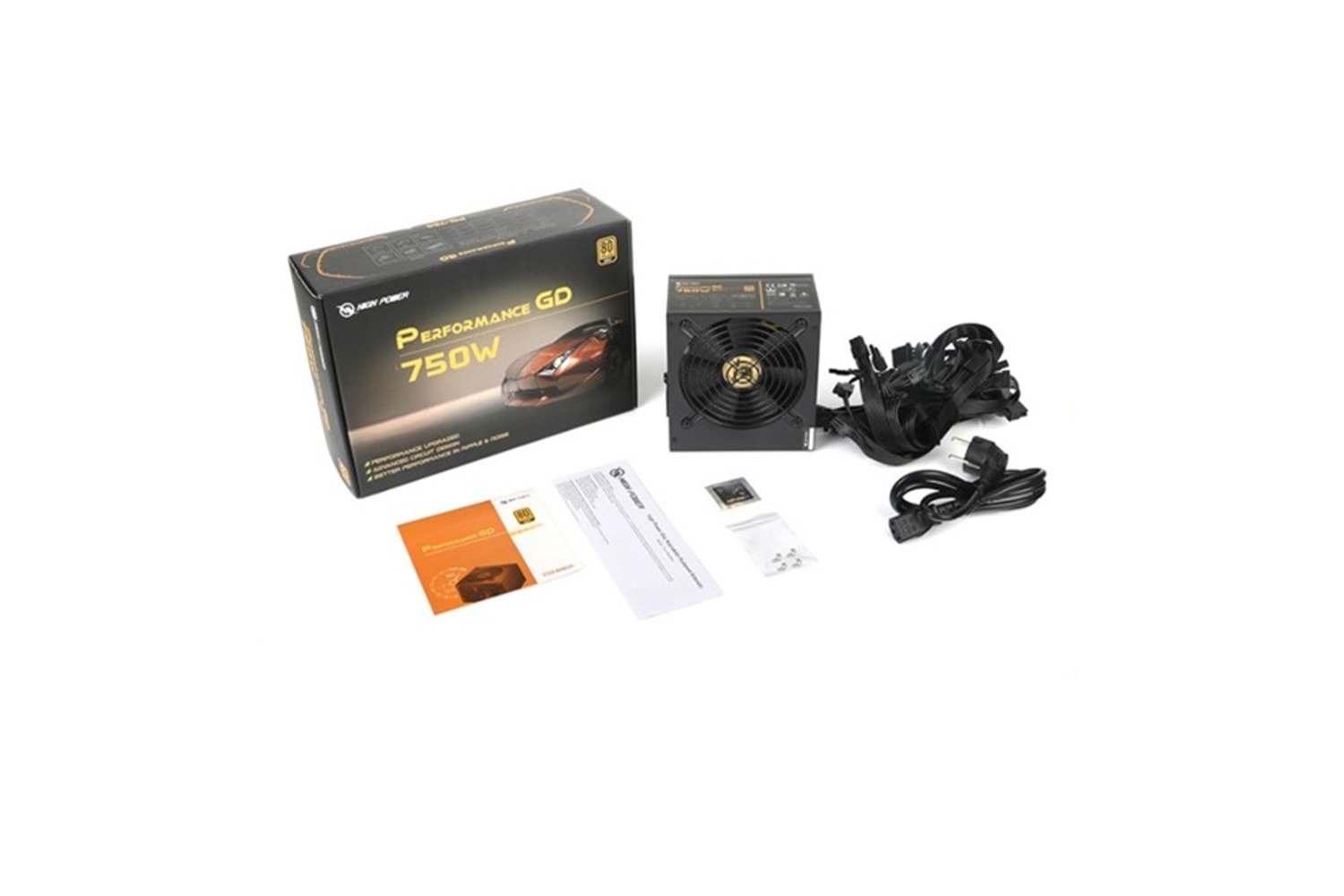 HIGH POWER 750W 80 GOLD PERFORMANCE GD HP1-J750GD-F12S 12cm Fanlı Power Supply