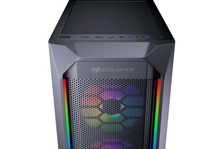 COUGAR 650W 80+ MX410 MESH-G CGR-5VM6B-MESH-G-RGB GAMING MID-TOWER PC KASASI
