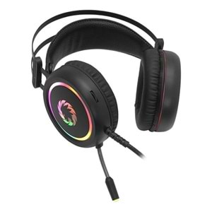 GAMEMAX HG3500 Stereo USB Led Aydınlatma Siyah Gaming Mikrofonlu Kulaklık