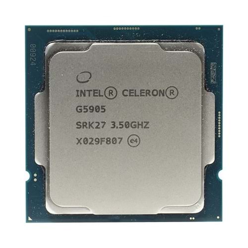 INTEL Celeron G5905 4MB 2çekirdekli O/B UHD610 1200p 58w Kutusuz Fansız
