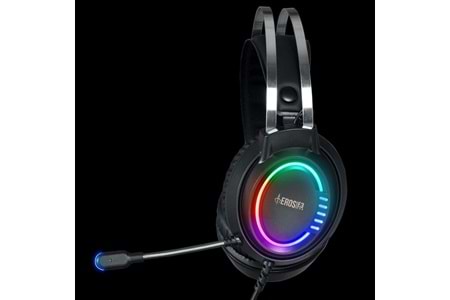 GAMDIAS EROS-E3 Stereo USB+3.5mm Jack Led Aydınlatma Siyah (PC-PS4-XBOX-VR) Gaming Mikrofonlu Kulaklık
