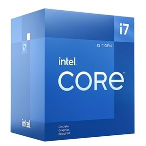 INTEL CORE i7 12700F 25MB 12çekirdekli VGA YOK 1700p 65w Kutulu+Fanlı