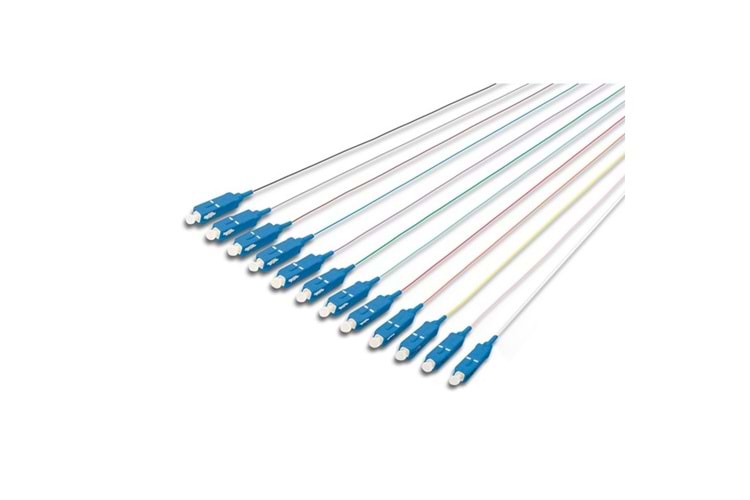 DIGITUS 2m SM SC 9/125µ AA-PGSCU-OS2-02 12li paket Fiber Optik Pigtail Kablo