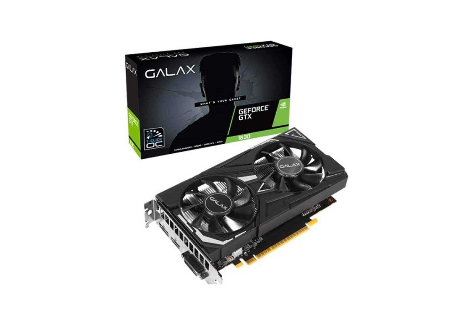 GALAX GTX1630 4GB 63NQL4HP66EX GDDR6 64bit HDMI DP PCIe 16X v4.0