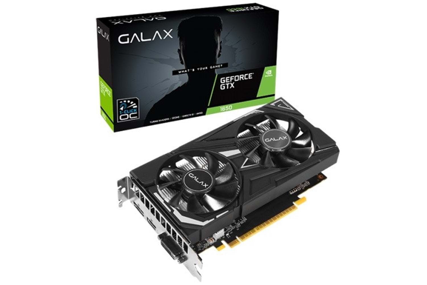 GALAX GTX1650 4GB EX-1 CLICK OC 65SQL8DS66E6 GDDR6 128bit HDMI DP PCIe 16X v4.0