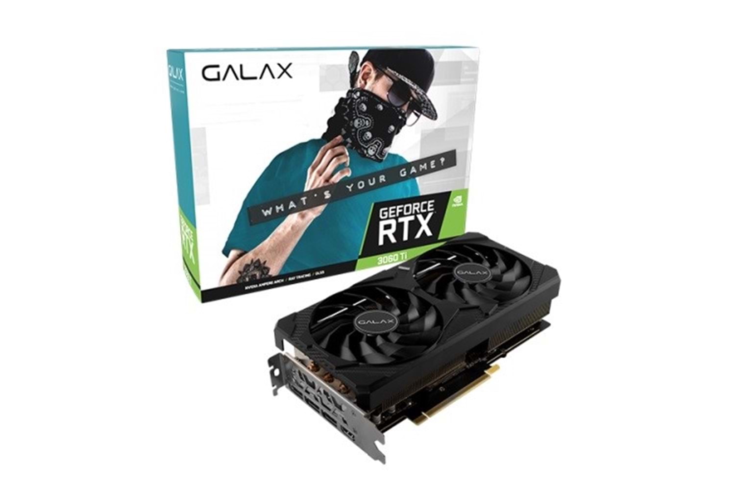 GALAX RTX3060TI 8GB 1 CLICK OC PLUS 36ISL6MD1VQW GDDR6X 256bit HDMI DP PCIe 16X v4.0