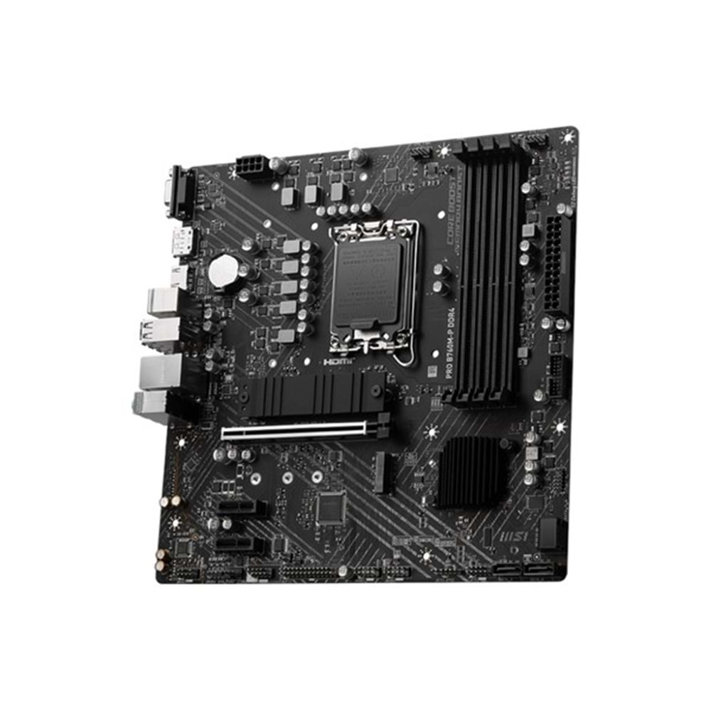 MSI PRO B760M-P DDR4 HDMI DP PCIe 16X v4.0 1700p mATX