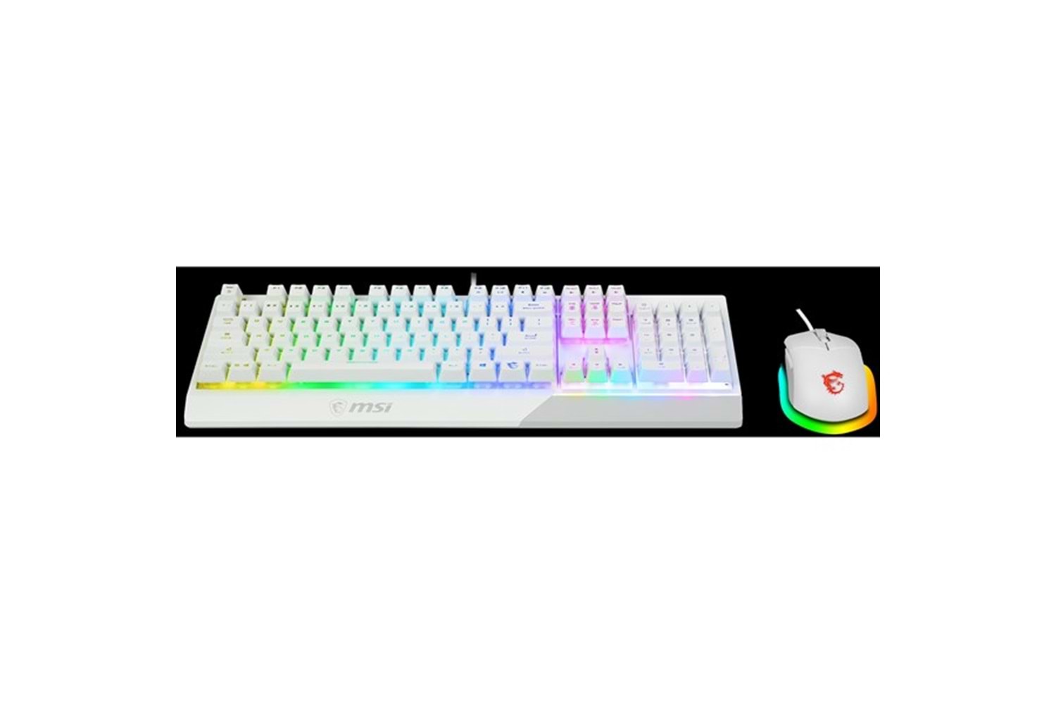 MSI VIGOR GK30 COMBO TR USB Q Trk Optic Mouse Beyaz Gaming Klavye & Mouse Set