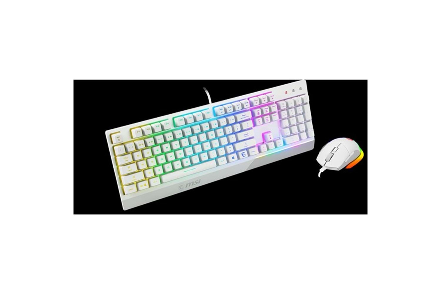 MSI VIGOR GK30 COMBO TR USB Q Trk Optic Mouse Beyaz Gaming Klavye & Mouse Set