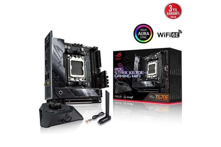 ASUS ROG STRIX X670E-I GAMING WIFI-6E DDR5 HDMI PCIe 16X v5.0 AM5 mITX