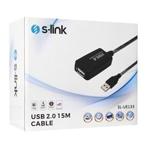 S-LINK 15metre SL-UE135 USB Uzatma Kablosu