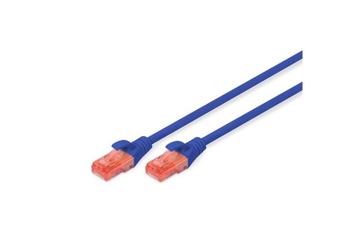 DIGITUS 0.25m CAT6 Utp DK-1617-0025/B Mavi Patch Kablo (10'lu Paket)