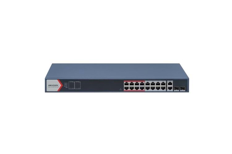 HIKVISION 16port 230w FULL PoE DS-3E1318P-EI 10/100 2X SFP Yönetilebilir Switch