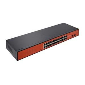 WI-TEK 24port WI-SG124F GIGABIT 2X SFP Yönetilemez Switch