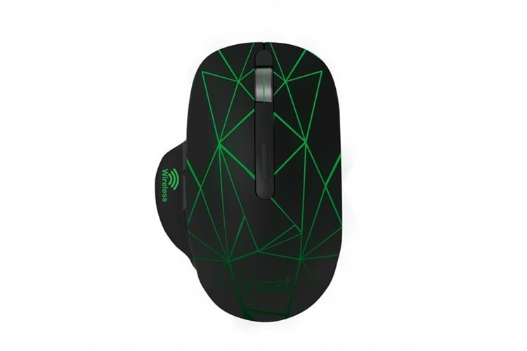 INCA IWM-051T Kablosuz Led Aydınlatmalı Sessiz Şarjlı 1600dpi Gaming Optic Siyah Mouse