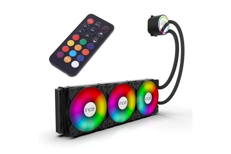 INCA 360mm ISS-03XN ARGB Sıvı Soğutmalı AM5-1700p İşlemci Fanı