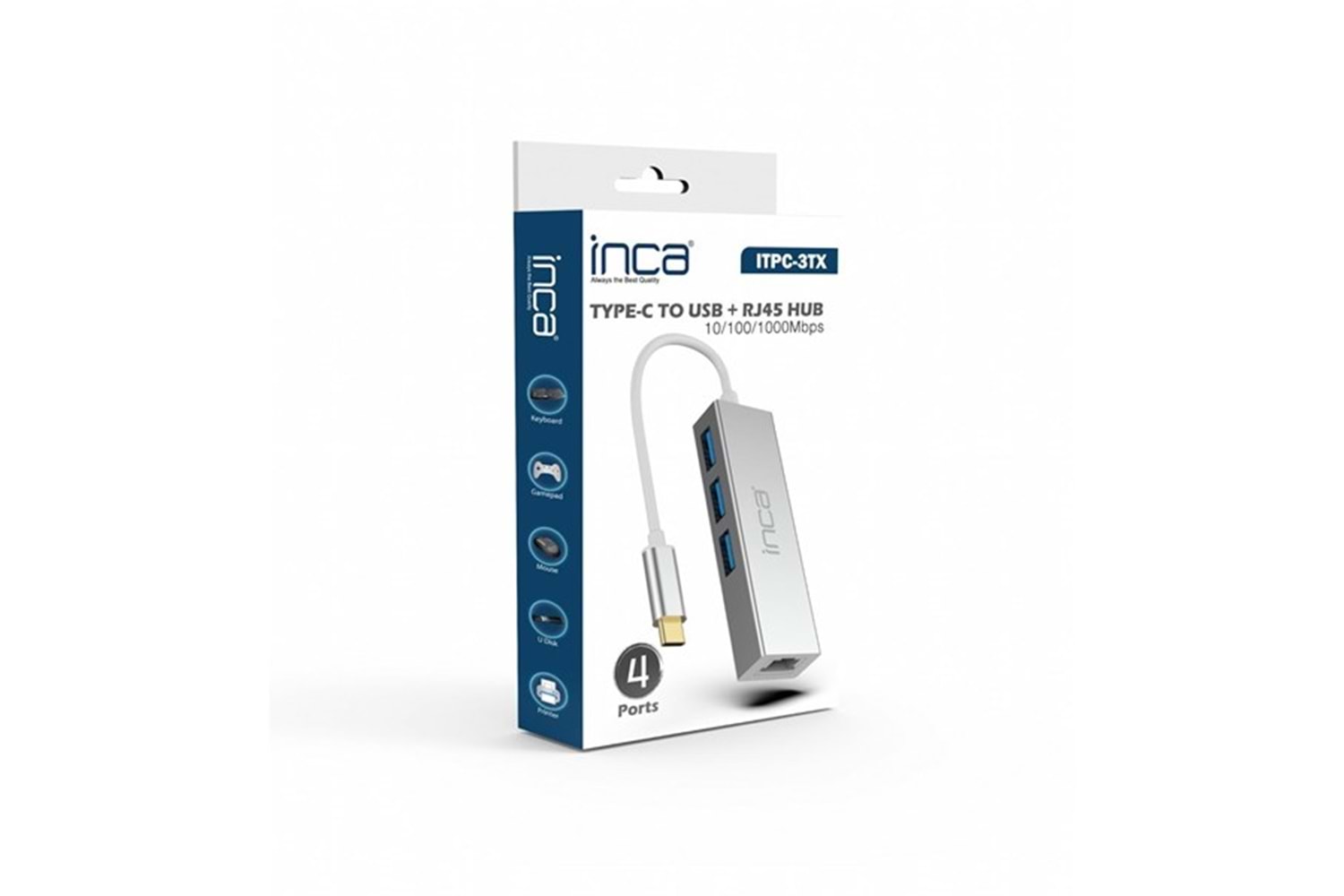 INCA ITPC-3T Gigabit USB Çoklayıcı USB 3.0 Ethernet