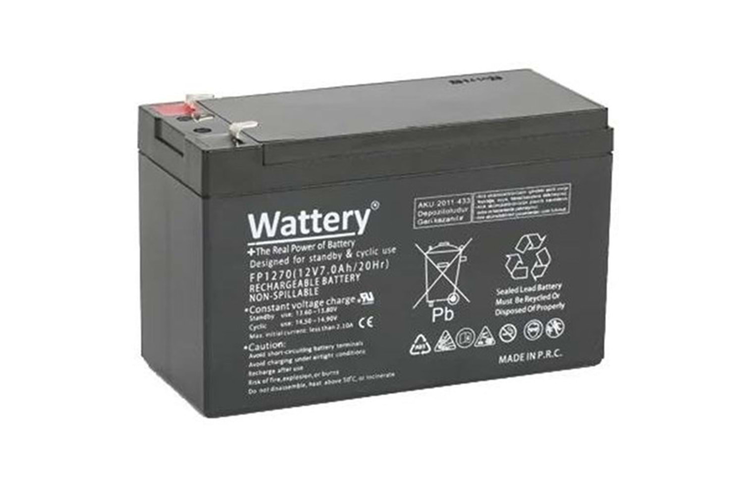 YLD 12v 7amper MYA-127 Kuru Tip Akü