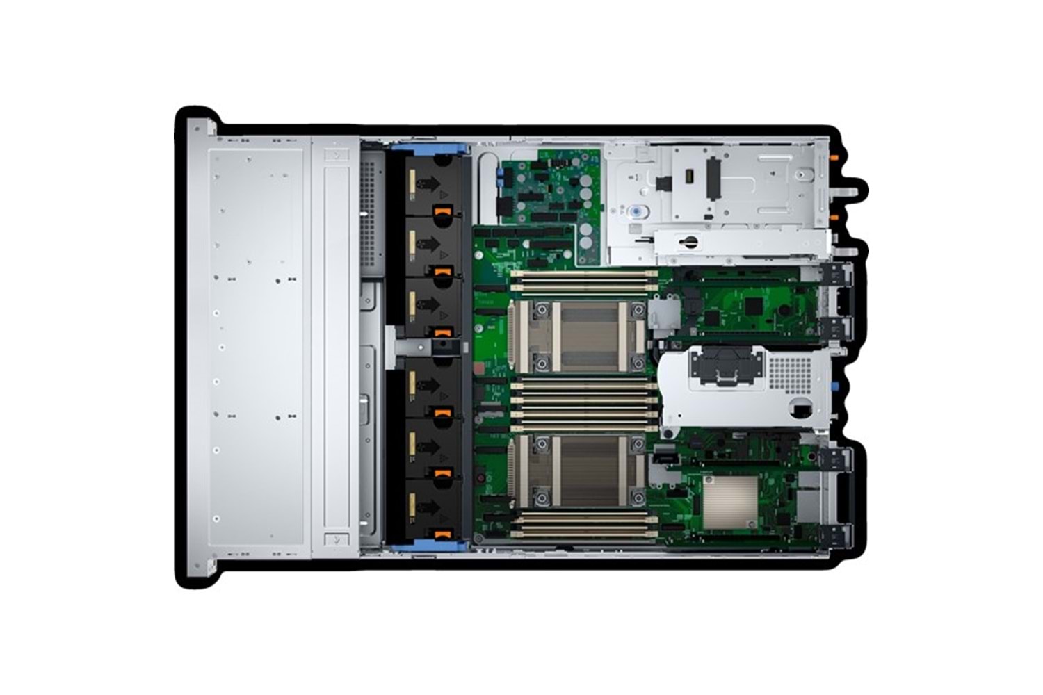 DELL 2xGold 5418Y R760XS EMEA_R760XS-386 8x16gb 6x960gb SSD 2x700w 2U Rack Sunucu