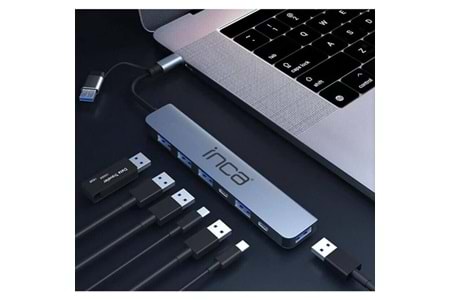 INCA IUTP-7 5port TYPEC-USB 3.0 USB Çoklayıcı Hub 100W