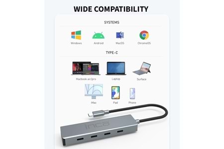 INCA ITPT-4T 4port TYPEC Çoklayıcı Hub