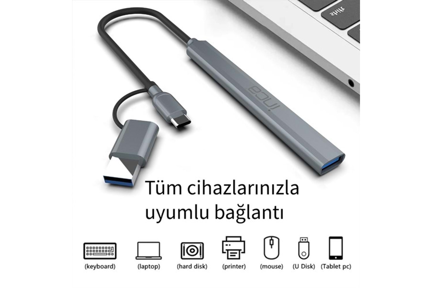 INCA IUTP-06T 5port USB 3.0 TYPEC Çoklayıcı Hub