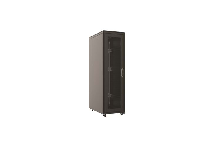 AGER 36U 2li Fan 800x1000mm Dikili Tip Siyah Kabinet Vega AG-VB36U8010S1 Cam Kapak