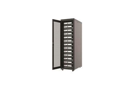 AGER 36U 2li Fan 800x1000mm Dikili Tip Siyah Kabinet Vega AG-VB36U8010S1 Cam Kapak