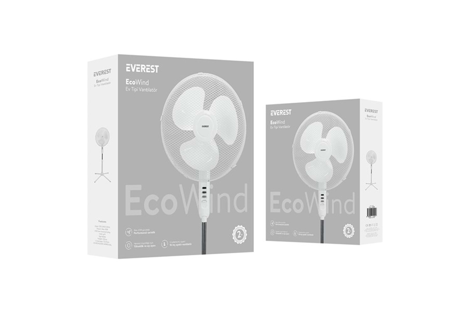 EVEREST FAN10 45W Ayaklı Vantilatör Beyaz