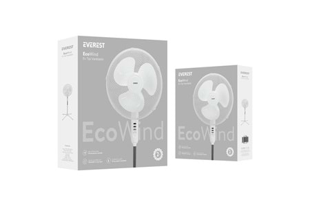 EVEREST FAN10 45W Ayaklı Vantilatör Beyaz