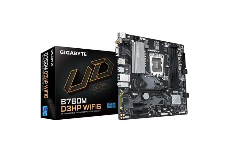 GIGABYTE B760M D3HP WIFI6 DDR4 HDMI DP PCIE 4.0 1700p mATX