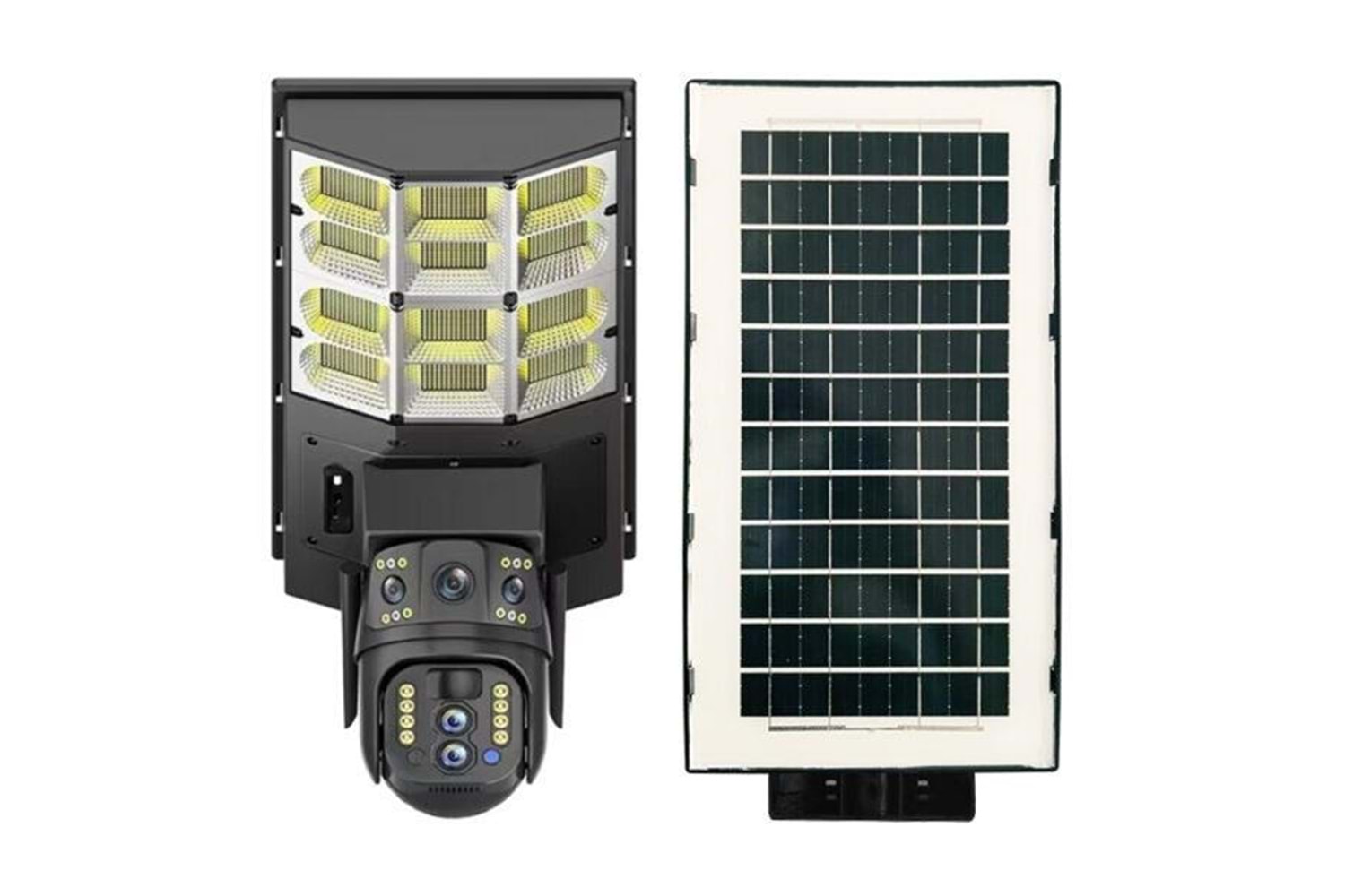 AVENIR 4MP Solar 10x Zoom IP66 4G Solar Sokak Lambası Kamera 3 Lens LED Aydınlatma AV-SL400X