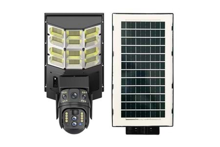 AVENIR 4MP Solar 10x Zoom IP66 4G Solar Sokak Lambası Kamera 3 Lens LED Aydınlatma AV-SL400X