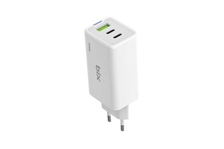 BİX BX3P66G-WE 65W ŞARJ ADAPTÖR TYPE-C/USB Beyaz