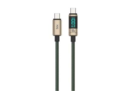 BİX BX09CC-BN BRONZ TYPE-C 100W 1 metre DİJİTAL EKRANLI ŞARJ VE DATA KABLOSU