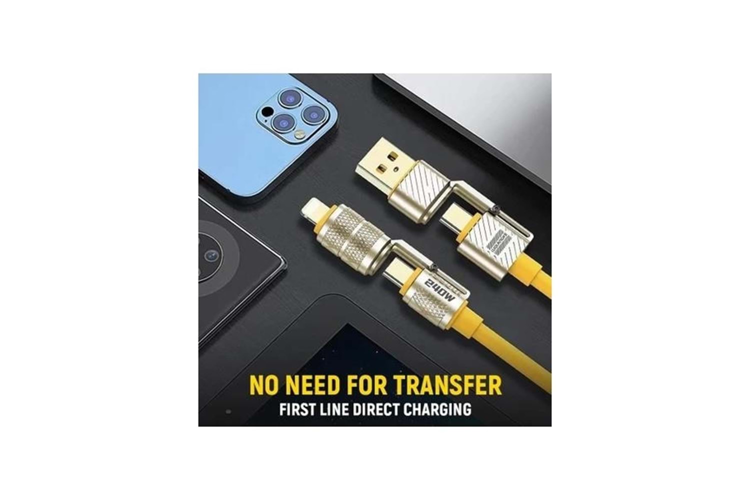 CODEGEN CDG-CNV89 Lightning 2 metre Şarj ve Data Kablosu 240W