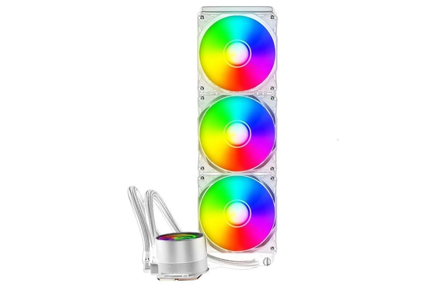 POWERBOOST 360mm DEEP PB-LCS-PI360-W ARGB Sıvı Soğutmalı AM5-1851p İşlemci Fanı Beyaz