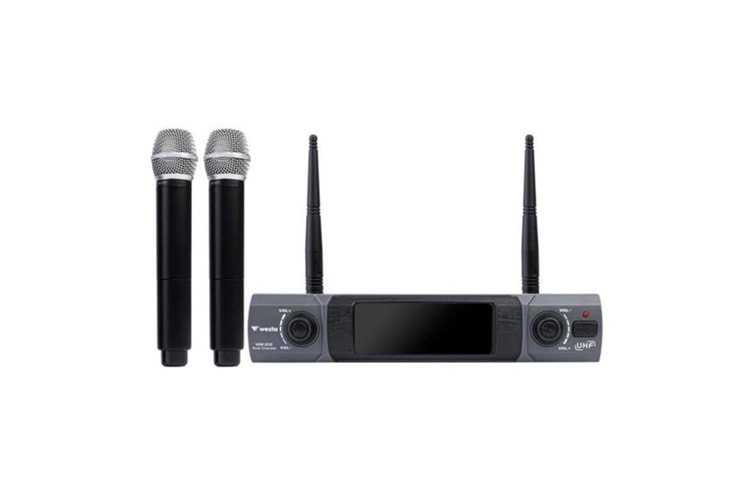 WESTA WM-202H 222209000213 1 Receiver + 2 Handheld Mikrofon Seti