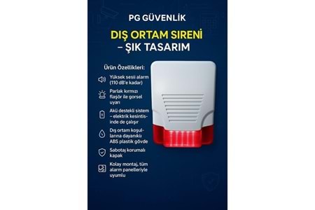 PG PG-SİREN Harici Sahte Siren Flaşörlü