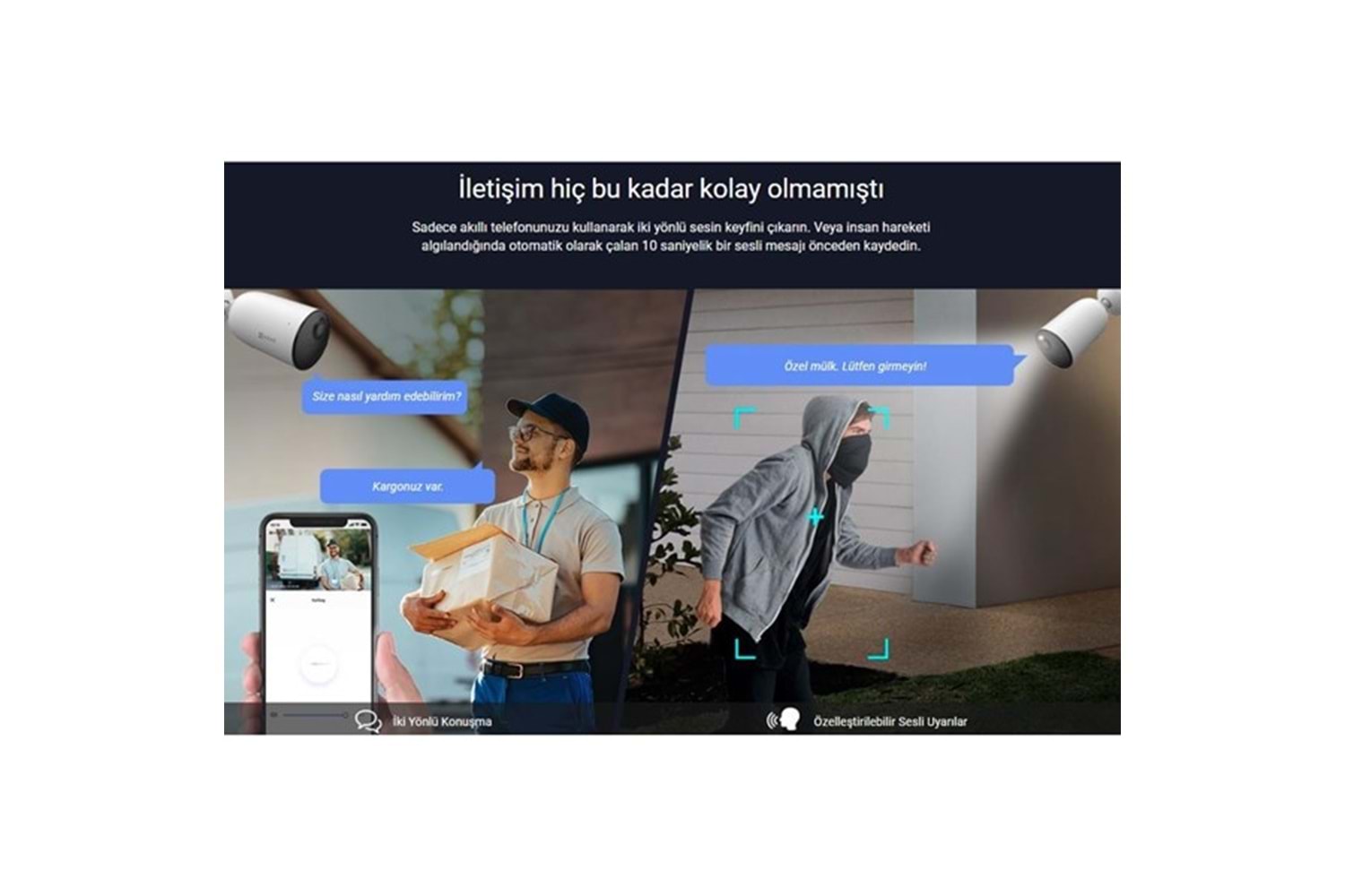 EZVIZ 2MP BULLET 2,8mm CS-CB3/SP Kablosuz IP Kamera Pilli