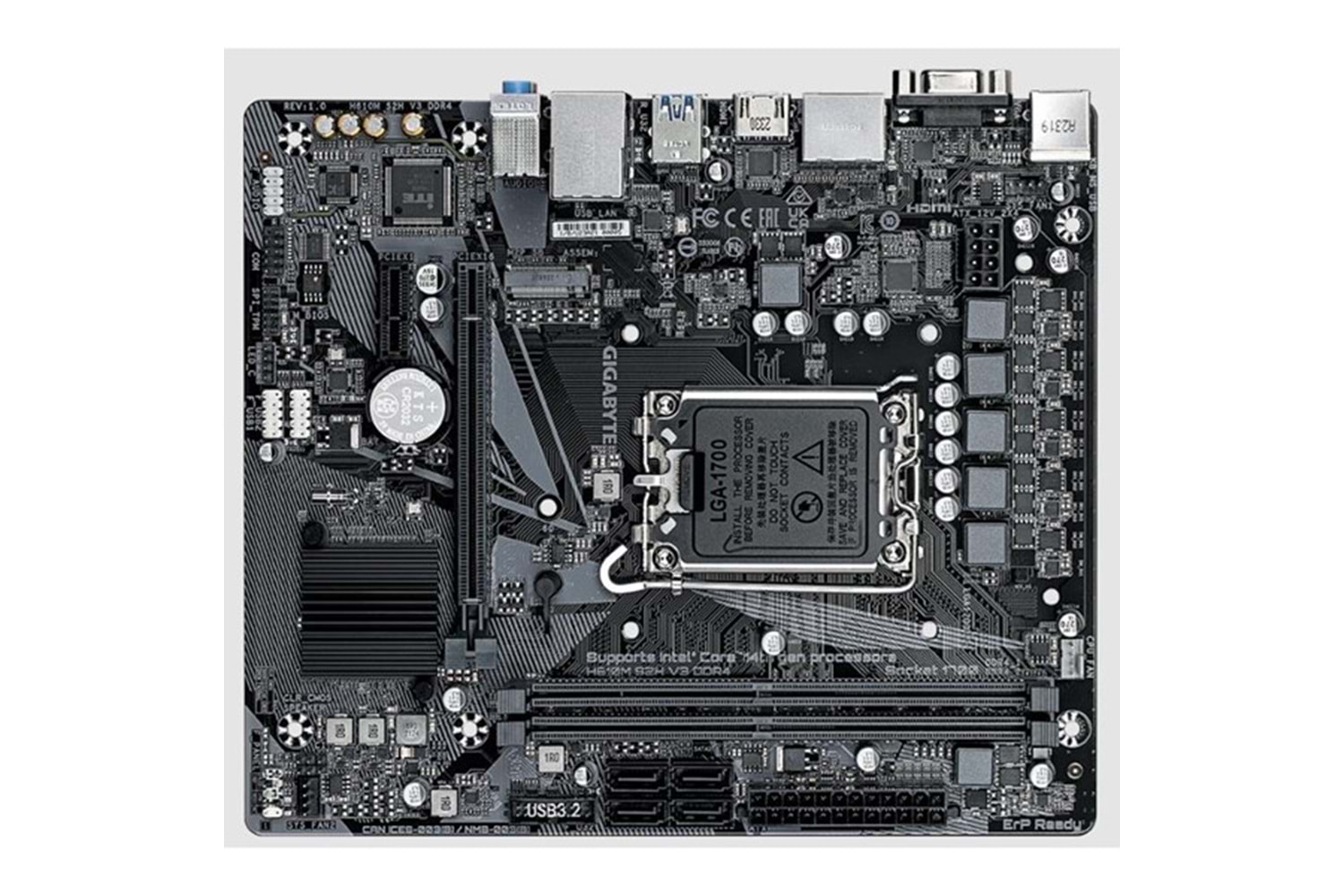 GIGABYTE H610M-S2H v3 DDR4 HDMI DP PCIe 16X v4.0 1700p mATX