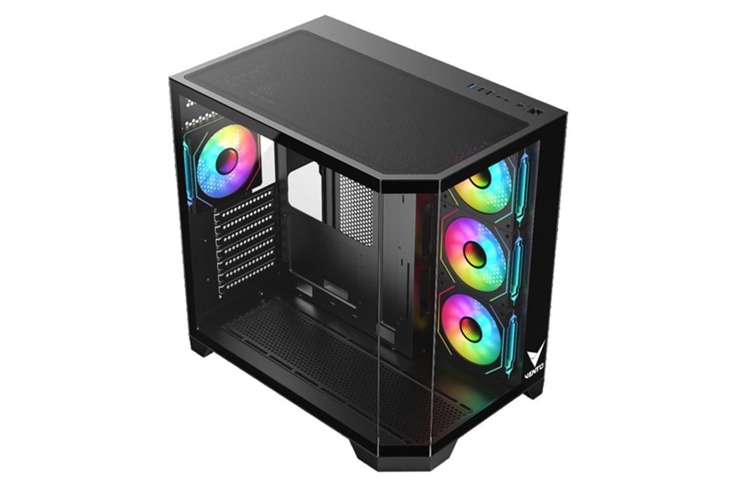 VENTO VG4204FA Panoramik Gaming Mid-Tower PC Kasası Siyah